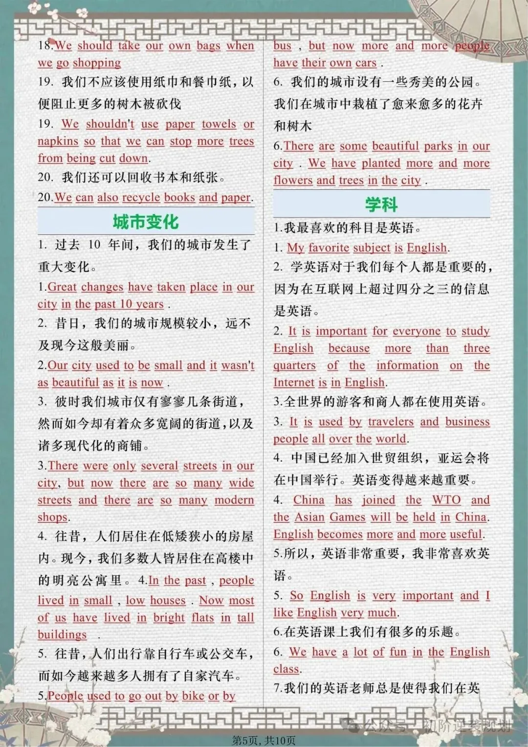 【收藏必备】26中考英语作文满分句型汇总,电子打印版!-第6张图片-四季读书网 【收藏必备】26中考英语作文满分句型汇总,电子打印版!-第6张图片-四季读书网