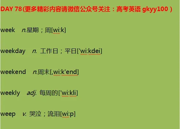 高考英语考纲3600词汇打卡 Day 78-第2张图片-四季读书网
