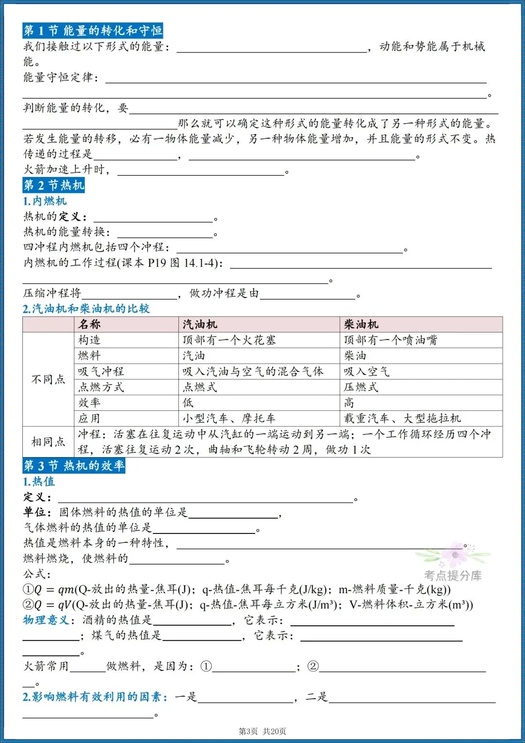 26秋初三人教版 九年级上册物理《重要知识点清单》背诵+默写 共40页 可打印(期中期末重点掌握)-第12张图片-四季读书网 26秋初三人教版 九年级上册物理《重要知识点清单》背诵+默写 共40页 可打印(期中期末重点掌握)-第12张图片-四季读书网
