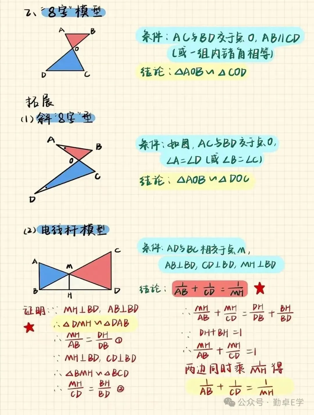 初三救命!搞定相似三角形6大核心几何模型-第2张图片-四季读书网 初三救命!搞定相似三角形6大核心几何模型-第2张图片-四季读书网