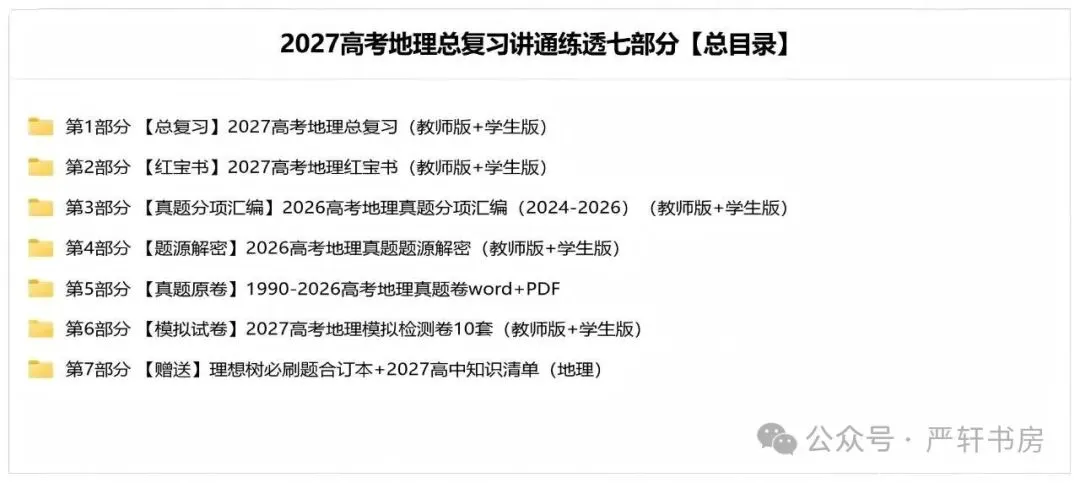 2027高考地理总复习讲通练透七部分-第6张图片-四季读书网