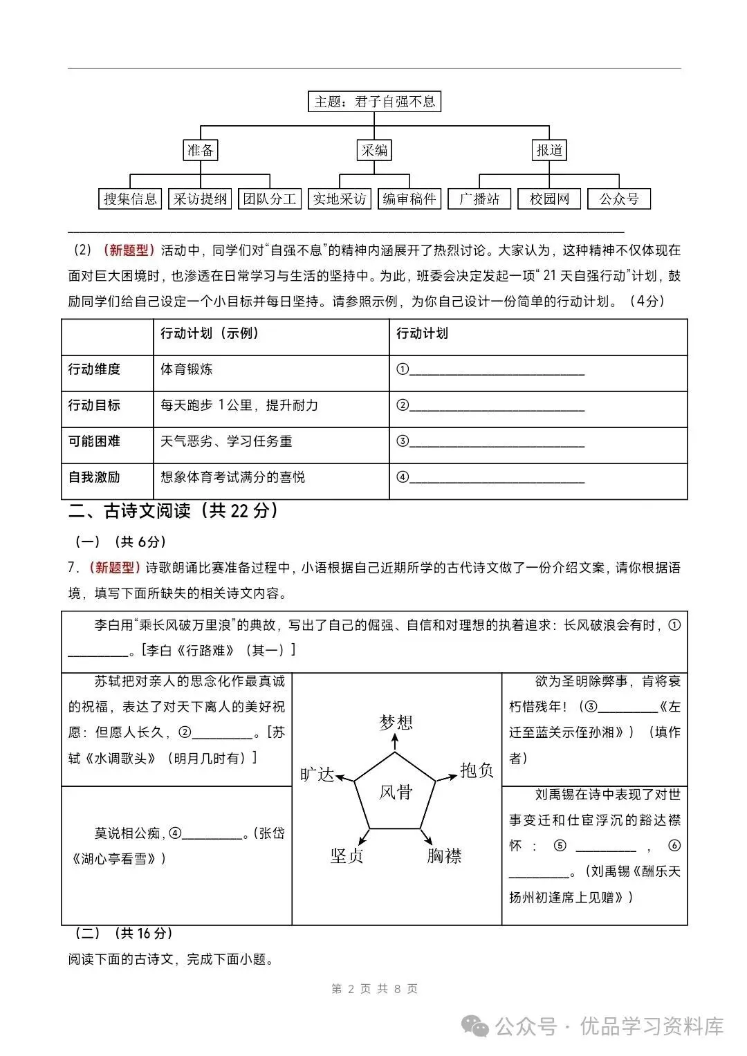 2026秋(新教材统编版)九年级语文期中模拟·能力提升卷(考试版A4)【测试范围:上册第1~4单元】附解析-第5张图片-四季读书网 2026秋(新教材统编版)九年级语文期中模拟·能力提升卷(考试版A4)【测试范围:上册第1~4单元】附解析-第5张图片-四季读书网