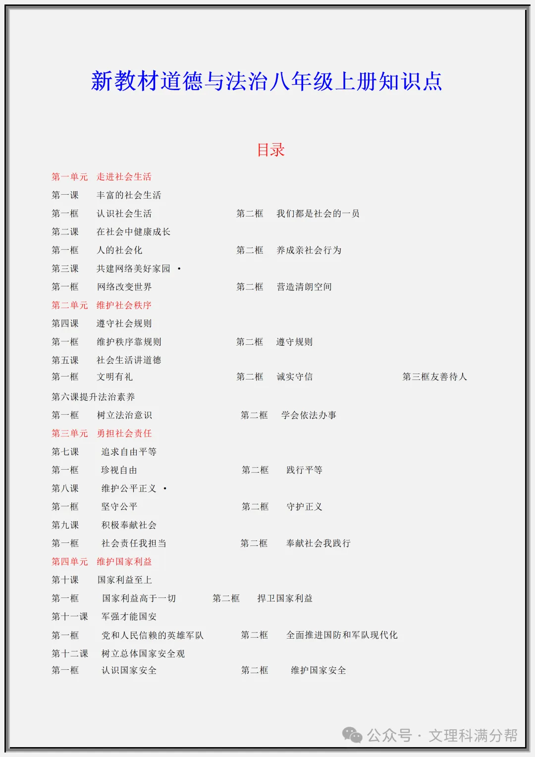 【初二】2026新教材八年级上册道法期中必背考点知识点总结填空+答案版(高清版可打印)-第5张图片-四季读书网 【初二】2026新教材八年级上册道法期中必背考点知识点总结填空+答案版(高清版可打印)-第5张图片-四季读书网