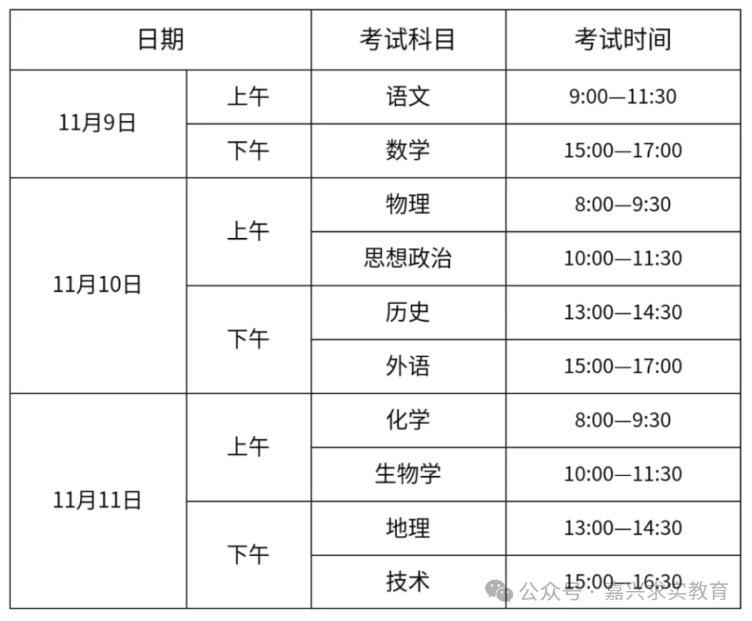 2026 浙江高三一模、高一高二期中考安排-第3张图片-四季读书网