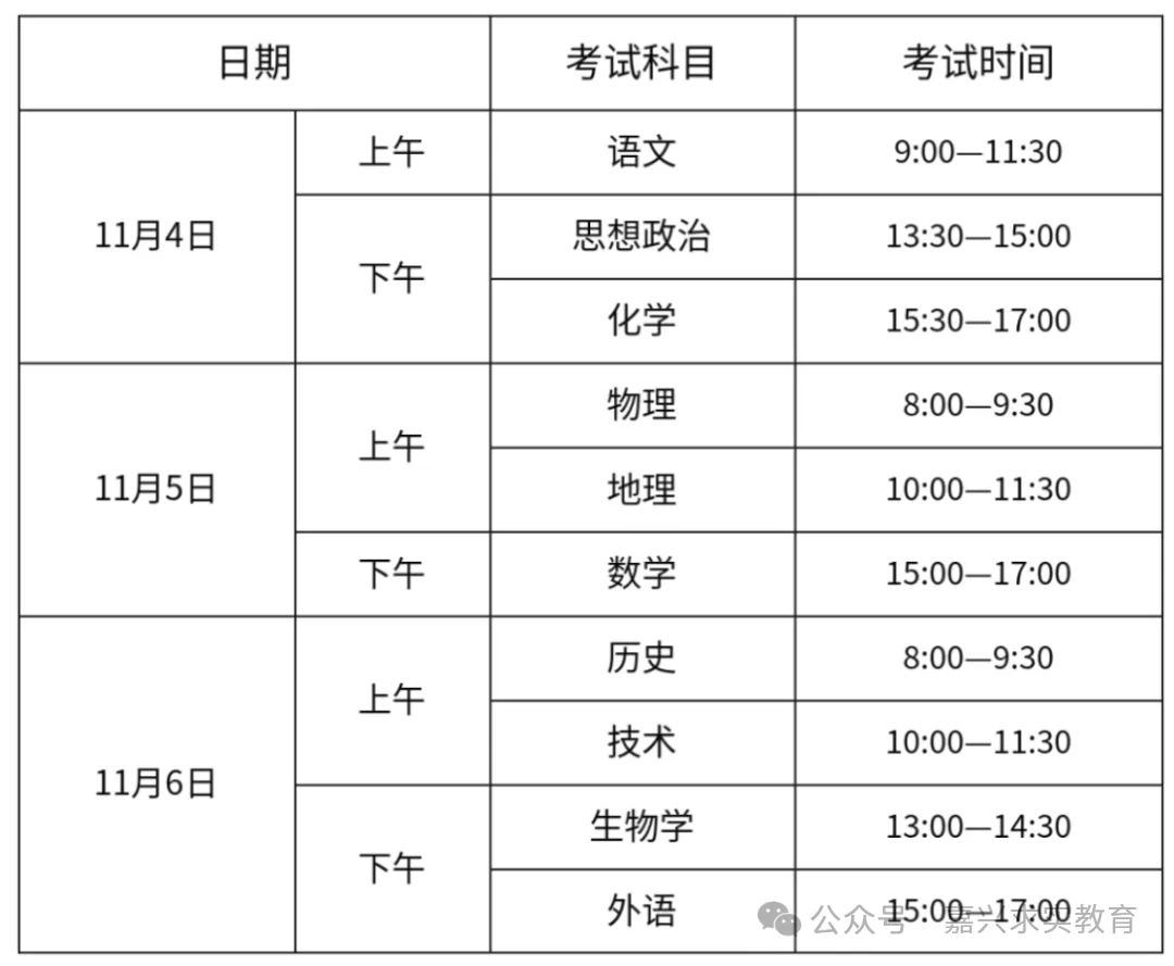 2026 浙江高三一模、高一高二期中考安排-第6张图片-四季读书网