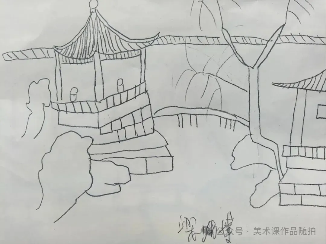 初二2班美术课堂作品《叠山理水》-第21张图片-四季读书网