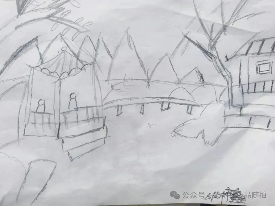 初二2班美术课堂作品《叠山理水》-第28张图片-四季读书网
