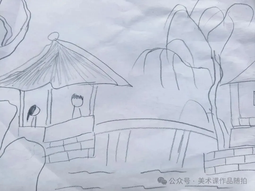 初二2班美术课堂作品《叠山理水》-第34张图片-四季读书网