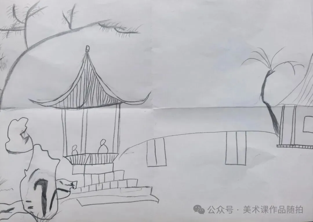 初二2班美术课堂作品《叠山理水》-第40张图片-四季读书网