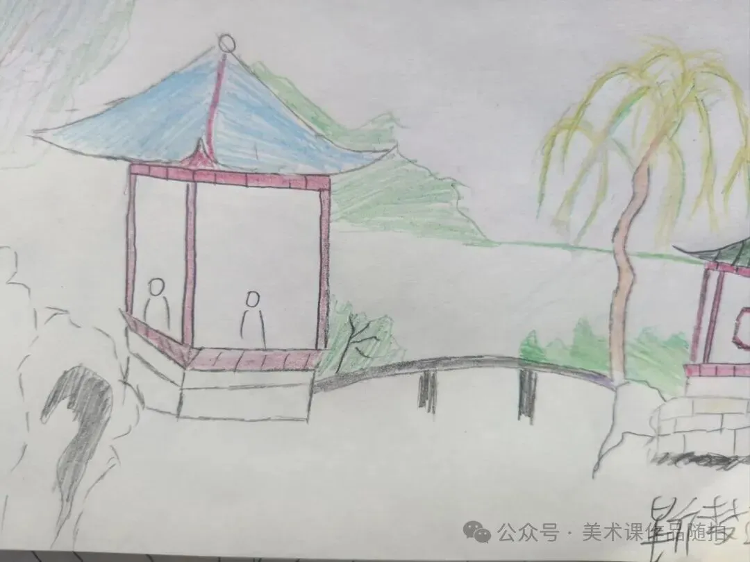 初二2班美术课堂作品《叠山理水》-第47张图片-四季读书网