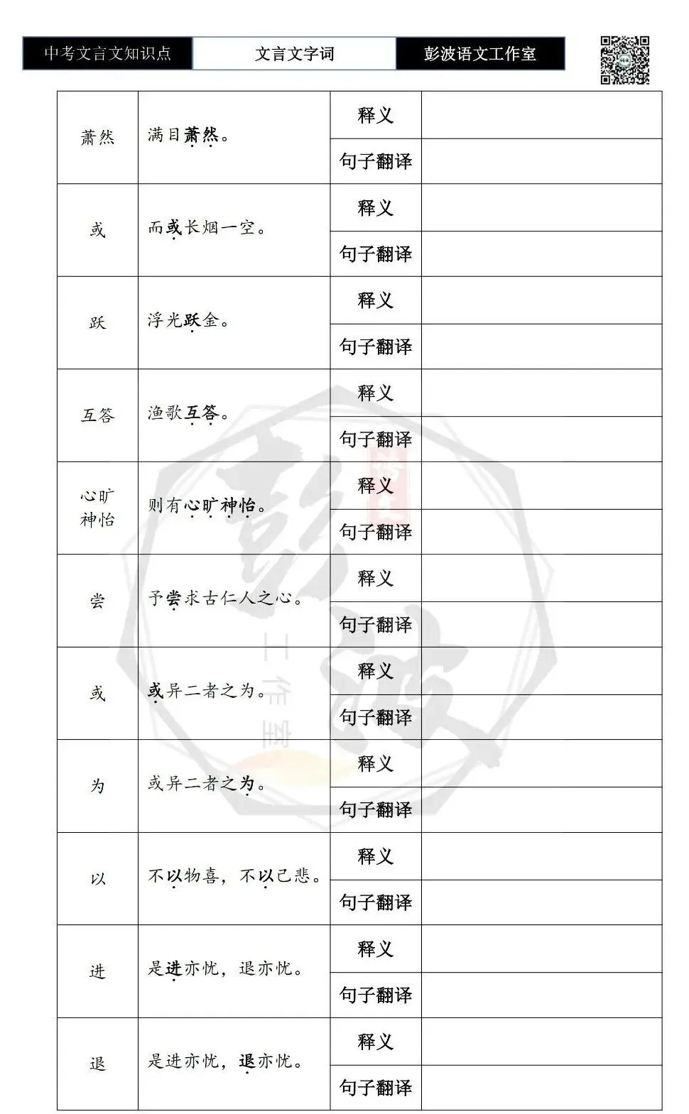 【中考文言文专项】07重点实词-九年级上自测(2元)-第10张图片-四季读书网 【中考文言文专项】07重点实词-九年级上自测(2元)-第10张图片-四季读书网