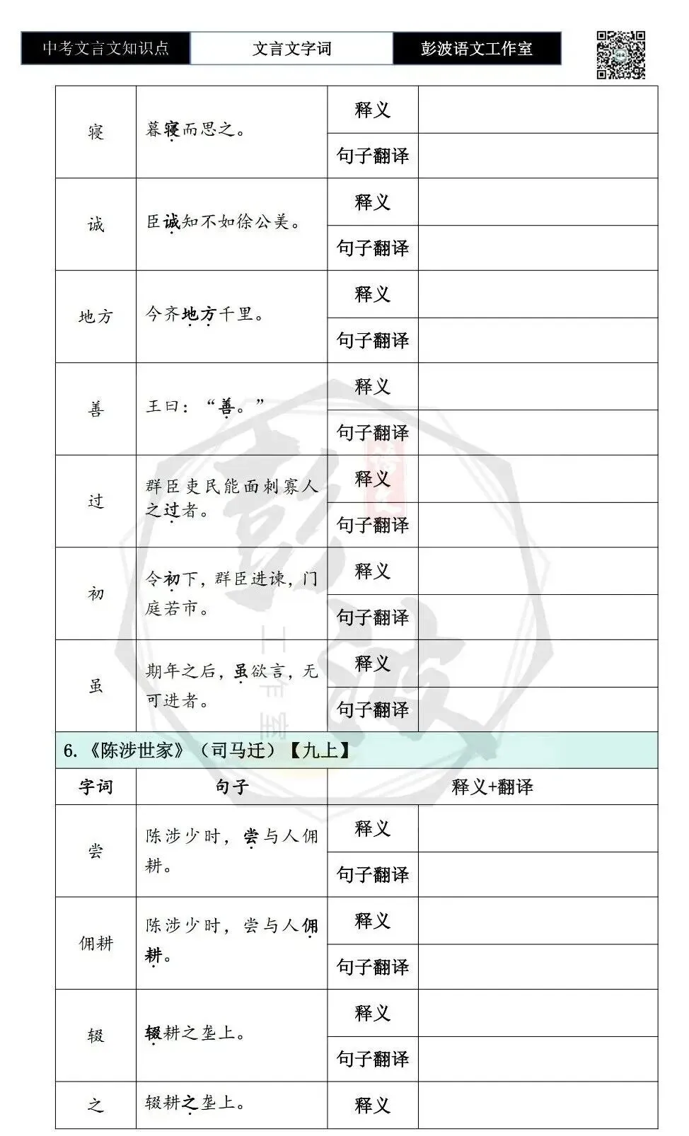 【中考文言文专项】07重点实词-九年级上自测(2元)-第23张图片-四季读书网 【中考文言文专项】07重点实词-九年级上自测(2元)-第23张图片-四季读书网