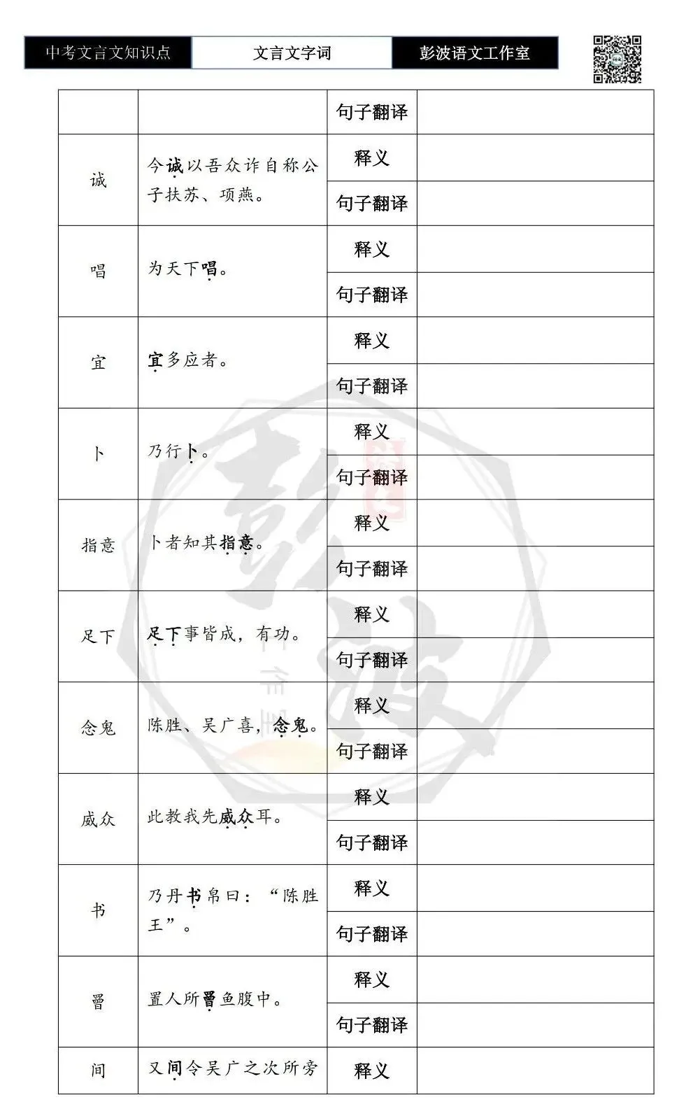 【中考文言文专项】07重点实词-九年级上自测(2元)-第26张图片-四季读书网 【中考文言文专项】07重点实词-九年级上自测(2元)-第26张图片-四季读书网
