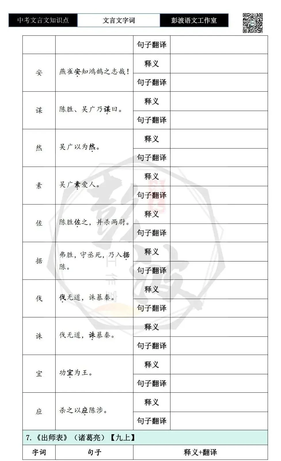 【中考文言文专项】07重点实词-九年级上自测(2元)-第30张图片-四季读书网 【中考文言文专项】07重点实词-九年级上自测(2元)-第30张图片-四季读书网