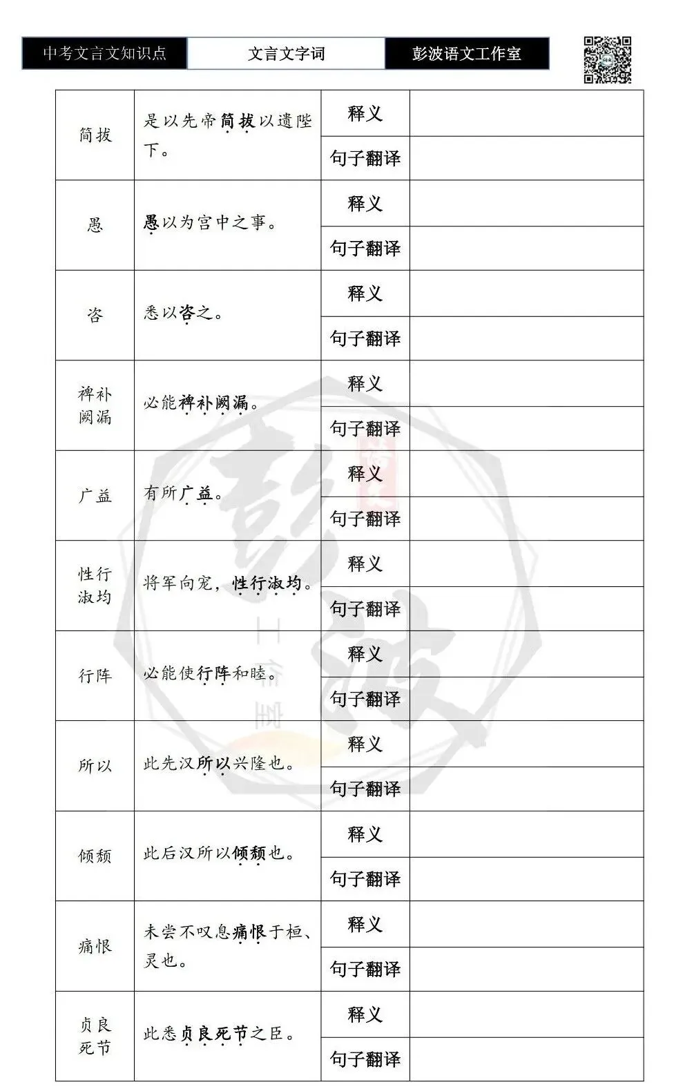 【中考文言文专项】07重点实词-九年级上自测(2元)-第33张图片-四季读书网 【中考文言文专项】07重点实词-九年级上自测(2元)-第33张图片-四季读书网