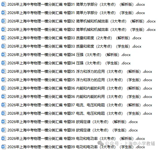2026年上海中考各科一模分类汇编-第7张图片-四季读书网 2026年上海中考各科一模分类汇编-第7张图片-四季读书网