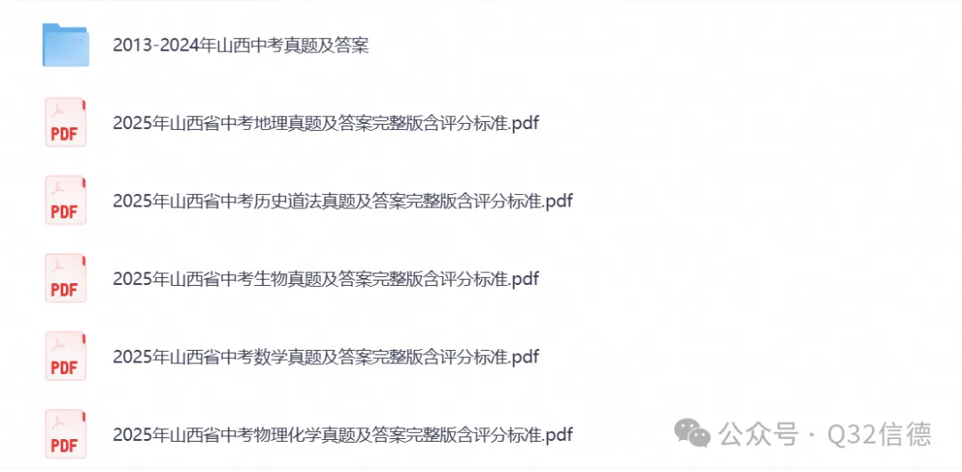 【中考试卷】2013-2026年山西省中考各科真题试卷及答案解析PDF电子版-第2张图片-四季读书网