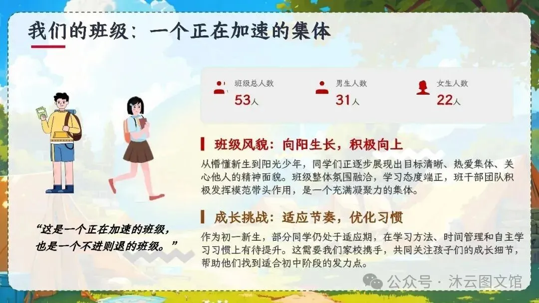 初一七年级教师班主任老师期中家长会ppt课件:初一加速期 期中不是终点 是蓄力突围-第9张图片-四季读书网