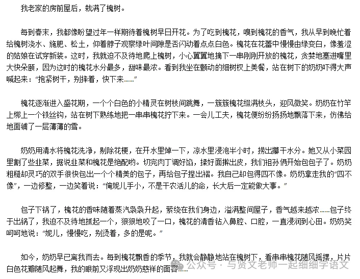2026年中考语文优秀范文01《槐花飘香》《默默配合也值得》《当童年被时光剪进了瓜地》《这个冬天不太冷》《行走在雨中》以“回忆”为话题-第5张图片-四季读书网