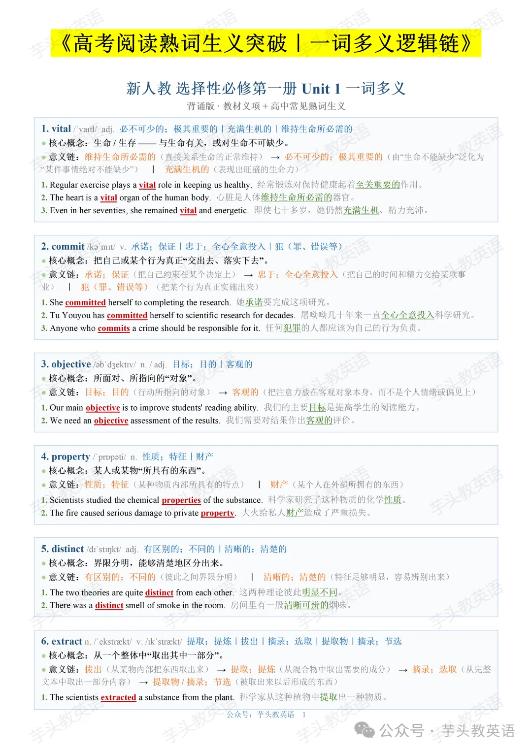 高考阅读最难的,往往不是生词,而是这些“熟词”|我把课本单词的一词多义,重新整理了一遍-第1张图片-四季读书网