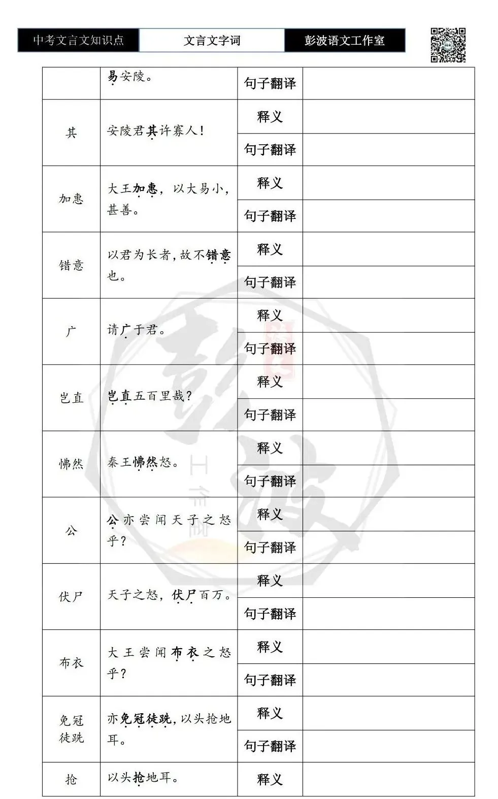 【中考文言文专项】08重点实词-九年级下自测(2元)-第8张图片-四季读书网 【中考文言文专项】08重点实词-九年级下自测(2元)-第8张图片-四季读书网