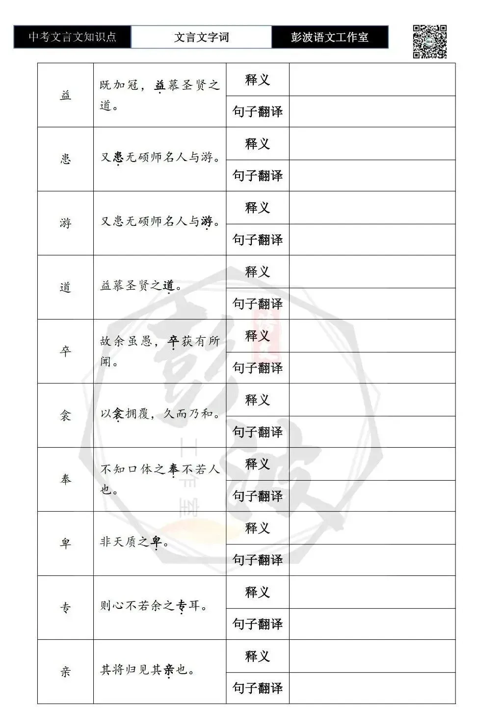 【中考文言文专项】08重点实词-九年级下自测(2元)-第16张图片-四季读书网 【中考文言文专项】08重点实词-九年级下自测(2元)-第16张图片-四季读书网