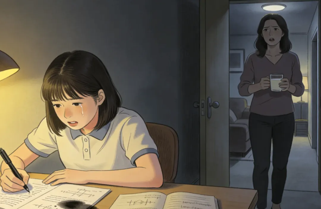 初二女儿作业写到哭,妈妈说“哭有什么用”,孩子不想上学,耳鸣头疼,月考逃避、想离家出走——家卫:孩子的自驱力快被交易和审判吃光了-第2张图片-四季读书网
