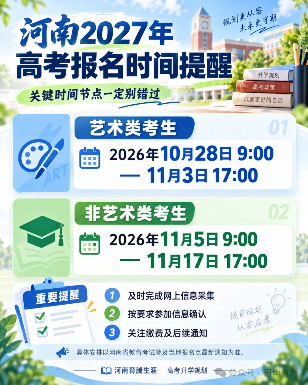 河南2027年高考报名,这6件事一定要盯紧!别等出问题才着急-第1张图片-四季读书网 河南2027年高考报名,这6件事一定要盯紧!别等出问题才着急-第1张图片-四季读书网