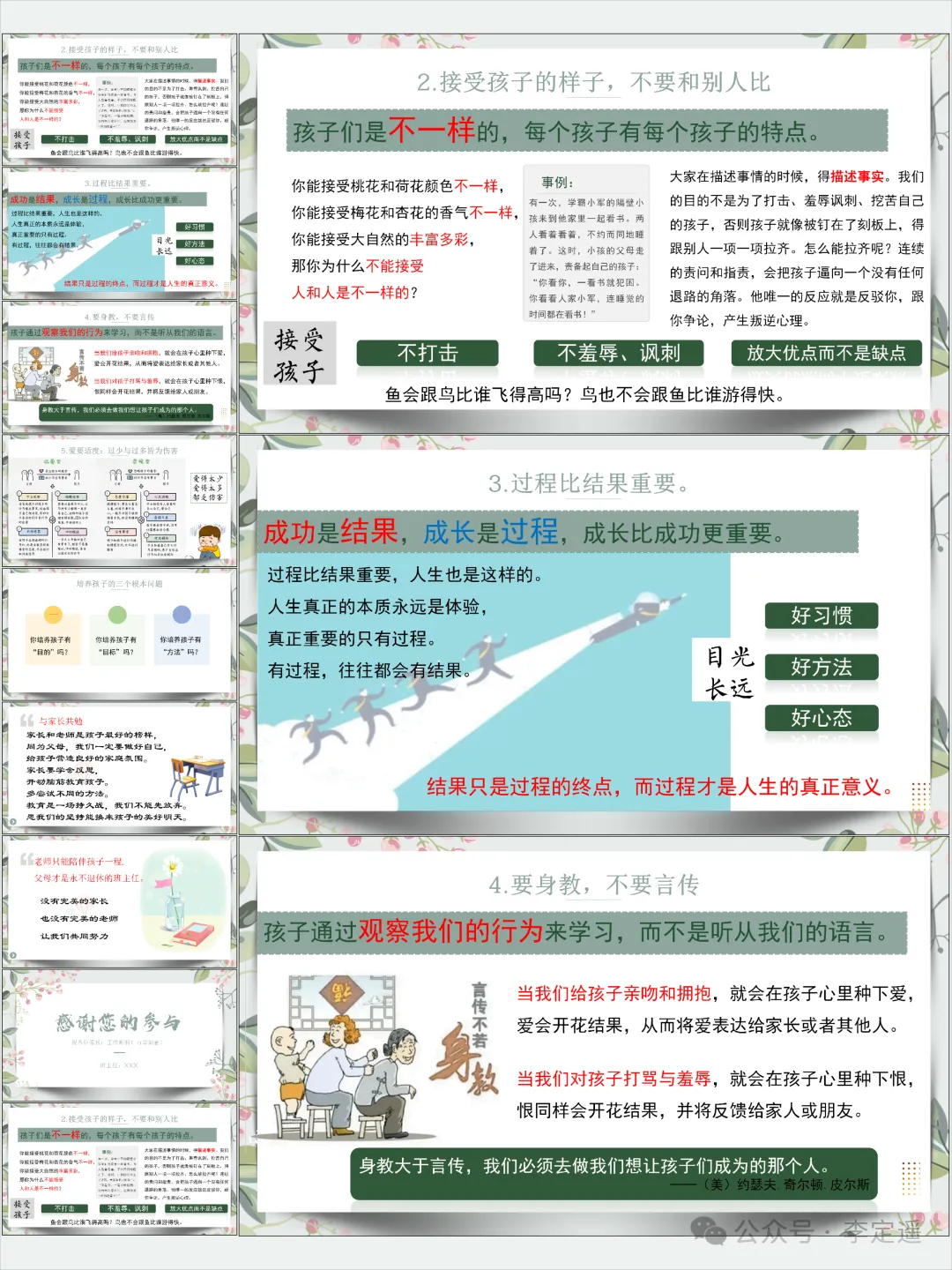 初二期中家长会PPT(含发言稿):初二转折,塑造未来-第16张图片-四季读书网