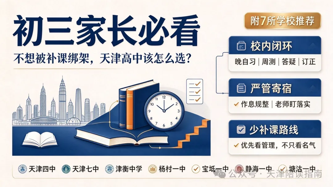 初三家长必看:不想被补课绑架,天津高中该怎么选?附7所学校推荐-第1张图片-四季读书网