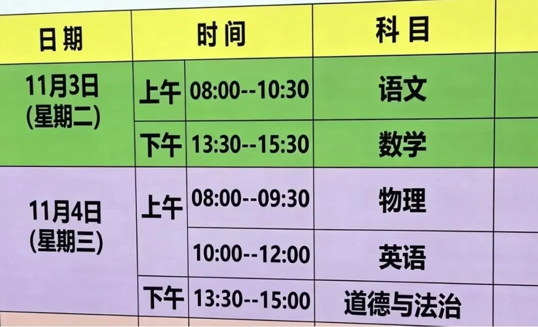 海淀初三期中11月3日开考,最后一周该做减法了-第1张图片-四季读书网