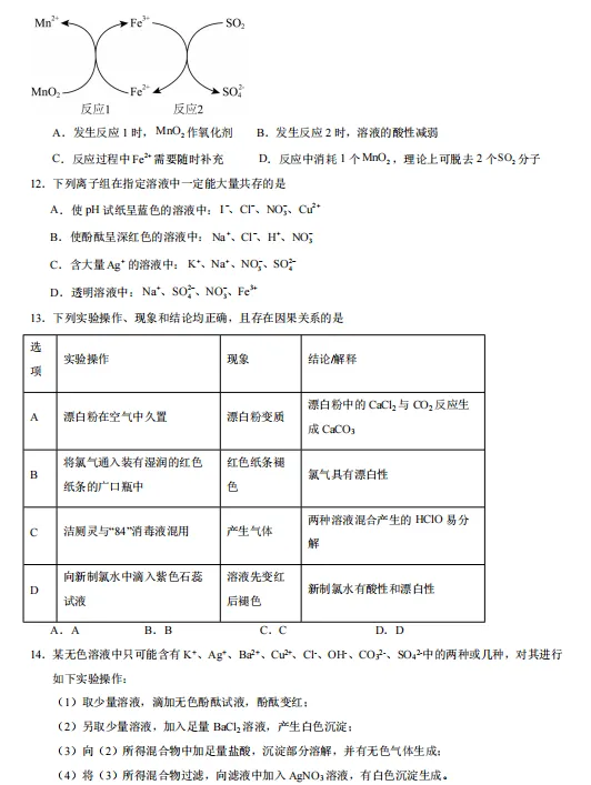 2026秋高一化学上学期期中考押题卷(共2套),提前打印出来做一做,考试拿高分!(新高考通用版)-第6张图片-四季读书网 2026秋高一化学上学期期中考押题卷(共2套),提前打印出来做一做,考试拿高分!(新高考通用版)-第6张图片-四季读书网