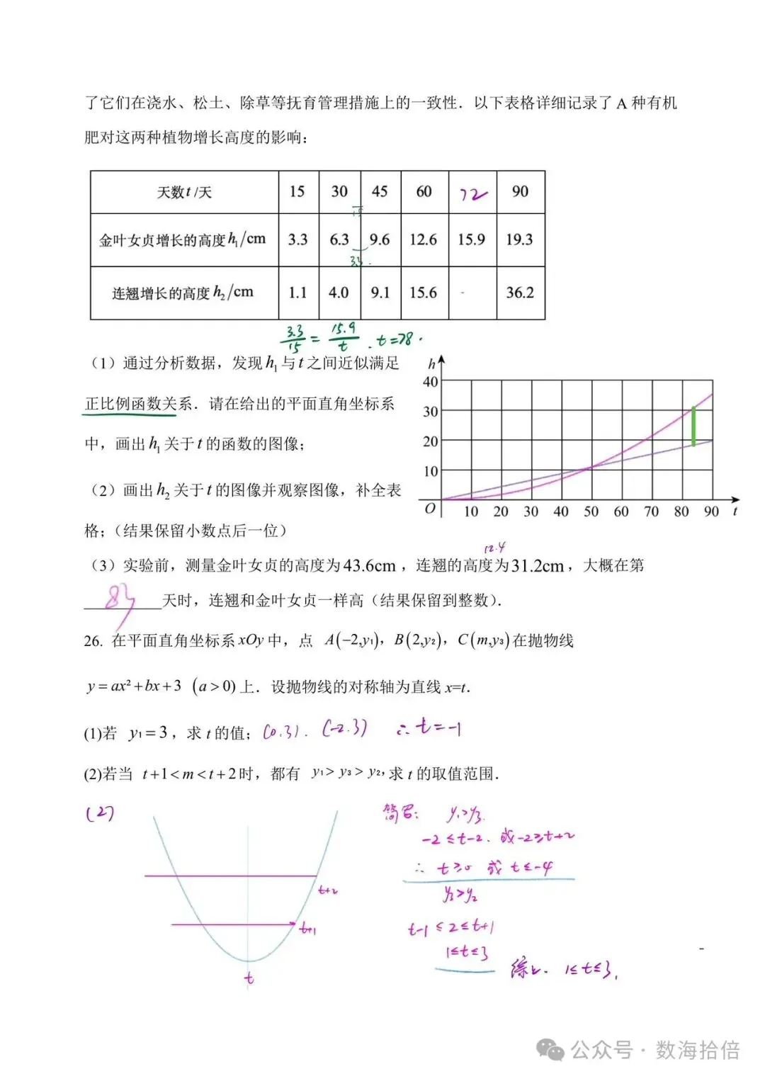 初三|北京华夏女子学校初三上数学期中模拟试卷202610答案 电子版-第8张图片-四季读书网