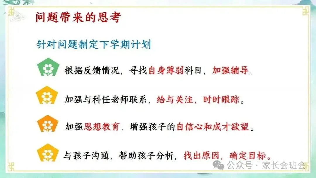 初二上期中家长会ppt:家校同心,共赴星光.(含发言稿)-第18张图片-四季读书网