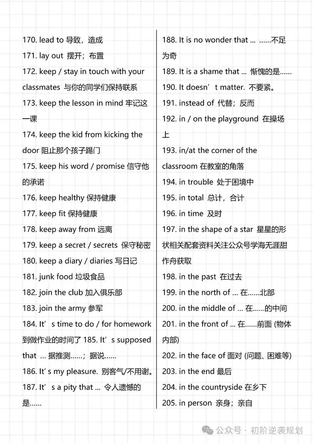 【收藏必备】【2026新版】中考英语新课标重点短语搭配!电子打印版!-第7张图片-四季读书网