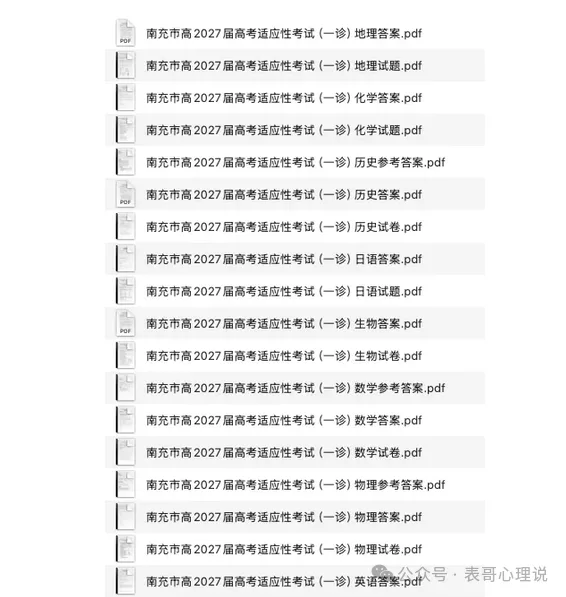 四川省南充市高2027届高考适应性考试试卷及答案!-第1张图片-四季读书网 四川省南充市高2027届高考适应性考试试卷及答案!-第1张图片-四季读书网