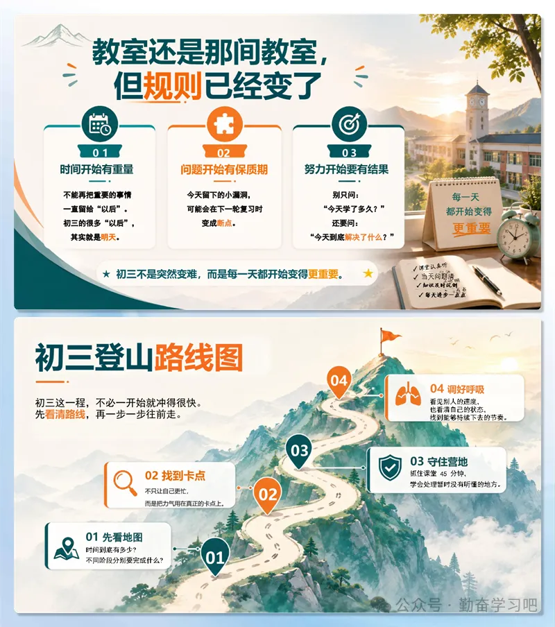【7228】初三九年级上学期开学第一课《初三拼的到底是什么》PPT课件+发言稿-第2张图片-四季读书网