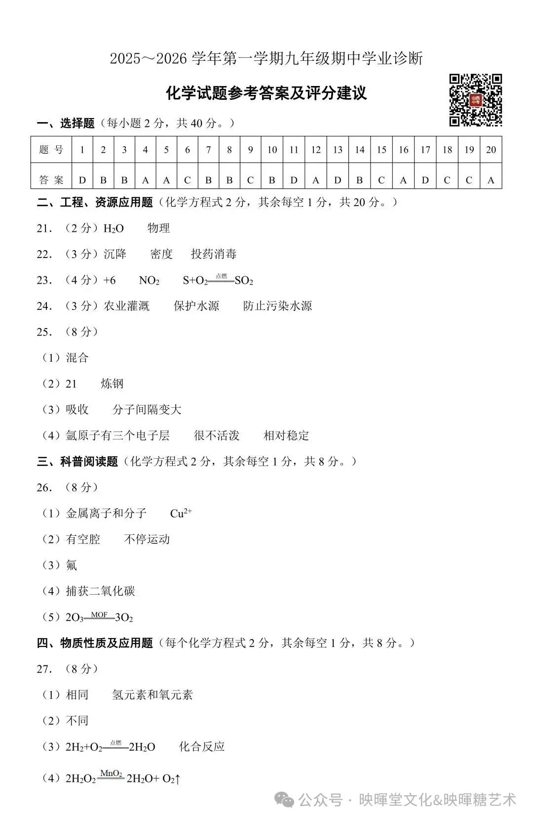 映暉堂-初三年级2026年10月期中学业诊断试题-第56张图片-四季读书网