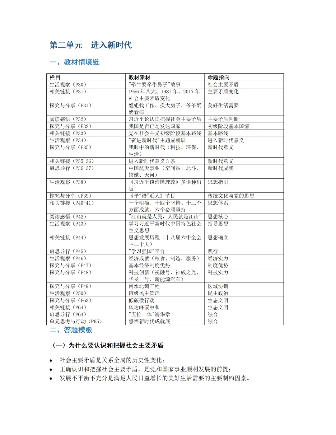 2026秋新版九上道法教材栏目中考命题详解-第5张图片-四季读书网