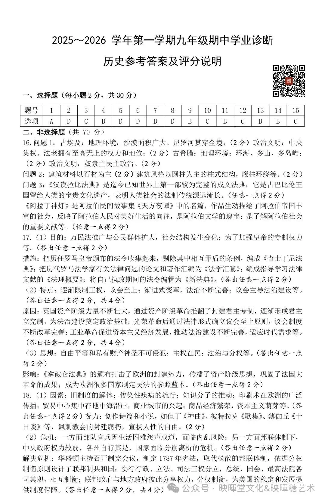 映暉堂-初三年级2026年10月期中学业诊断试题-第66张图片-四季读书网