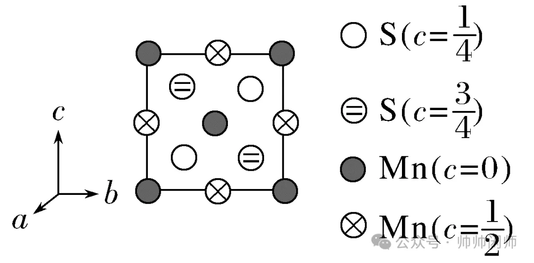 高考化学热点突破《晶胞原子分数坐标及投影图》-第50张图片-四季读书网 高考化学热点突破《晶胞原子分数坐标及投影图》-第50张图片-四季读书网