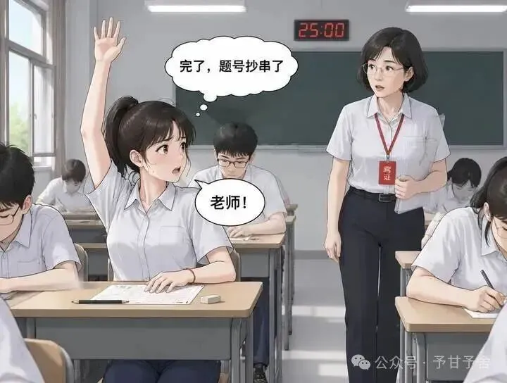 高考最后25分钟,深圳一姑娘举手:老师,我要换答题卡.全考场抬头.她淡定接过新卡刷刷重写,收卷铃响长出一口气:还好,那道大题终于-第1张图片-四季读书网