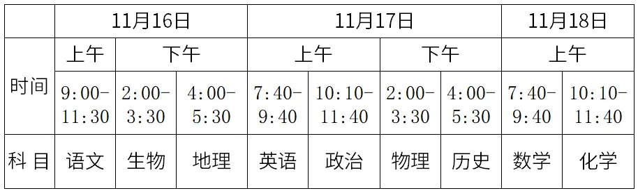 最早下周开考!各地高中期中考时间安排出炉!-第7张图片-四季读书网
