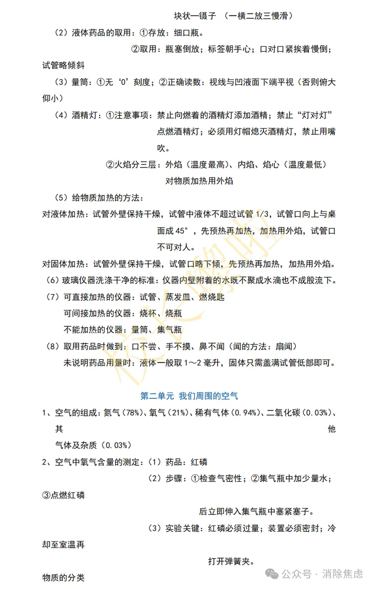 初三化学超全知识点整理,吃透化学考点-第3张图片-四季读书网
