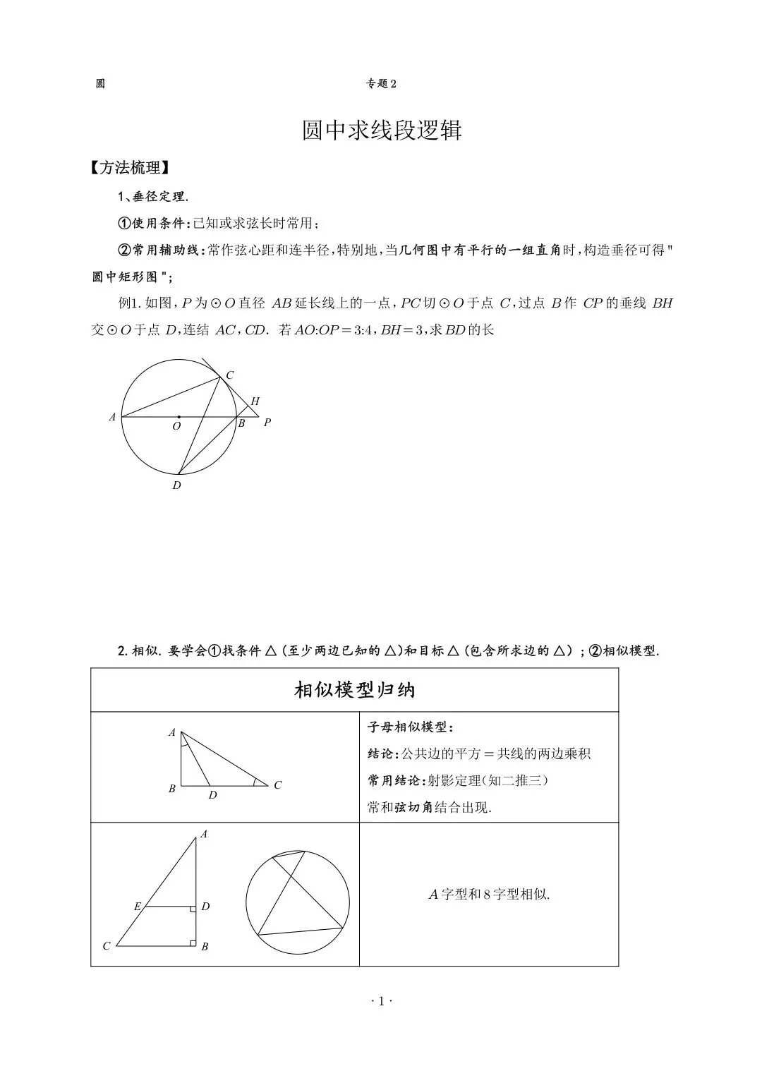 【专题练习】初三圆专题②圆中求线段|先排除再选法,勾股和相似是主力-第1张图片-四季读书网 【专题练习】初三圆专题②圆中求线段|先排除再选法,勾股和相似是主力-第1张图片-四季读书网