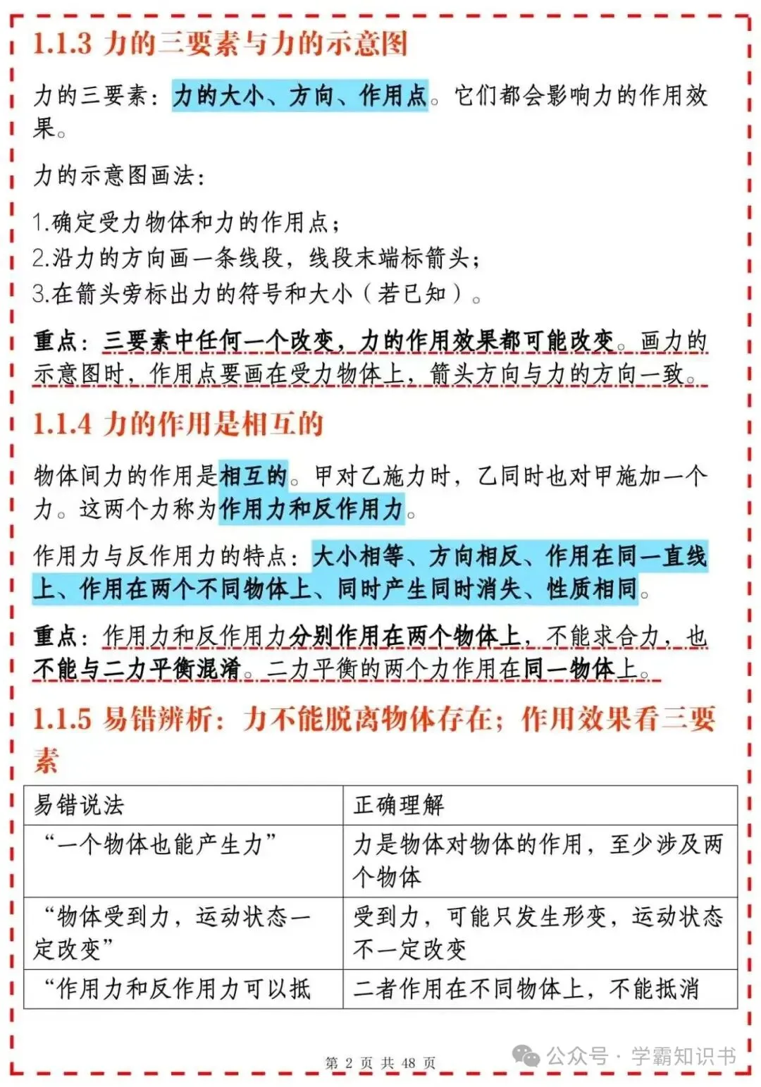 初二物理下册复习笔记,吃透这些不丢分-第2张图片-四季读书网