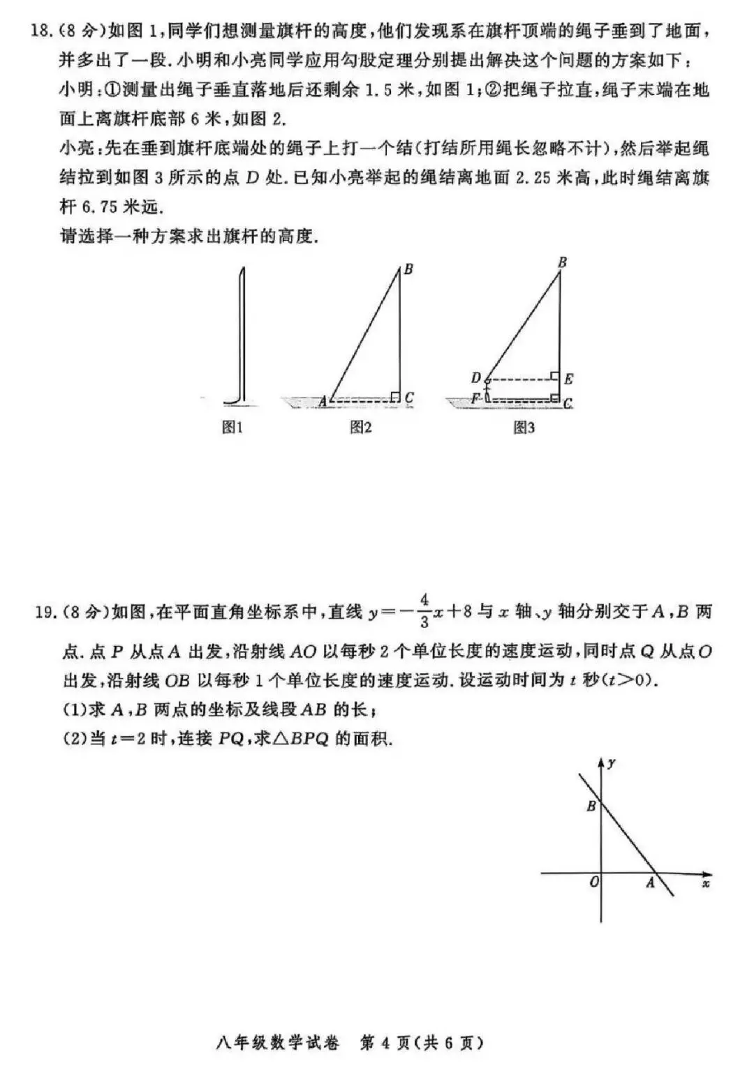 【期中真题】数学•八年级上学期期中试卷(北师/人教/华师)(二)-第12张图片-四季读书网