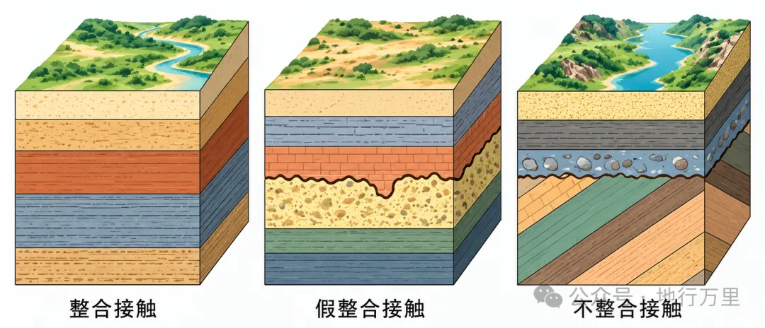 考研真题丨地层的三种接触关系及形成过程(西南大学)-第2张图片-四季读书网