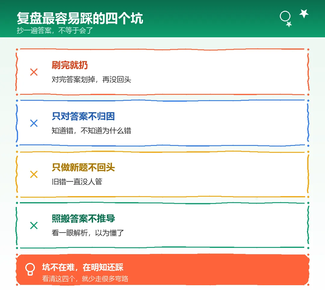 考研冲刺期,真题别再「做了就扔」,复盘比多刷一套更提分-第5张图片-四季读书网 考研冲刺期,真题别再「做了就扔」,复盘比多刷一套更提分-第5张图片-四季读书网