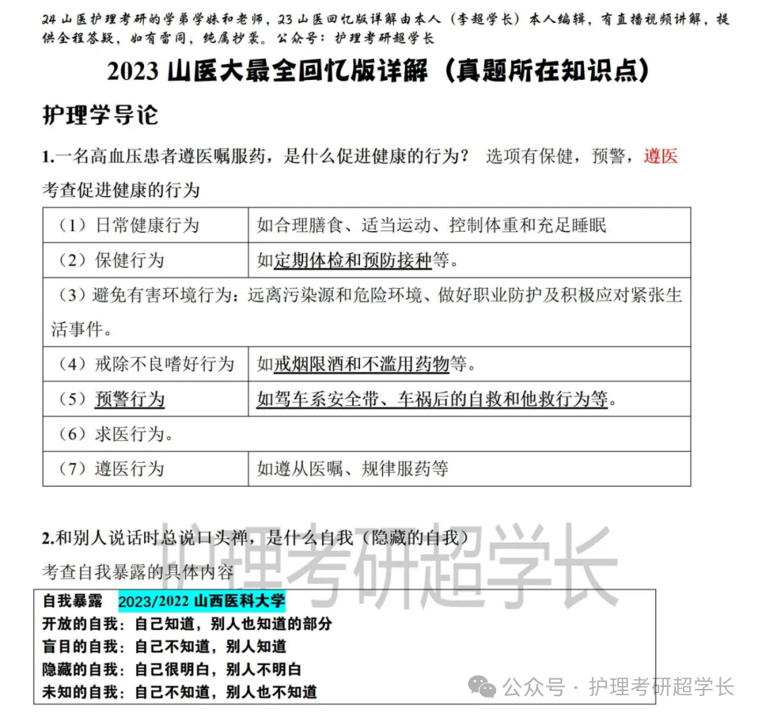 七年传承~27山医护理考研专项真题押题班~开讲持续到考前!-第54张图片-四季读书网